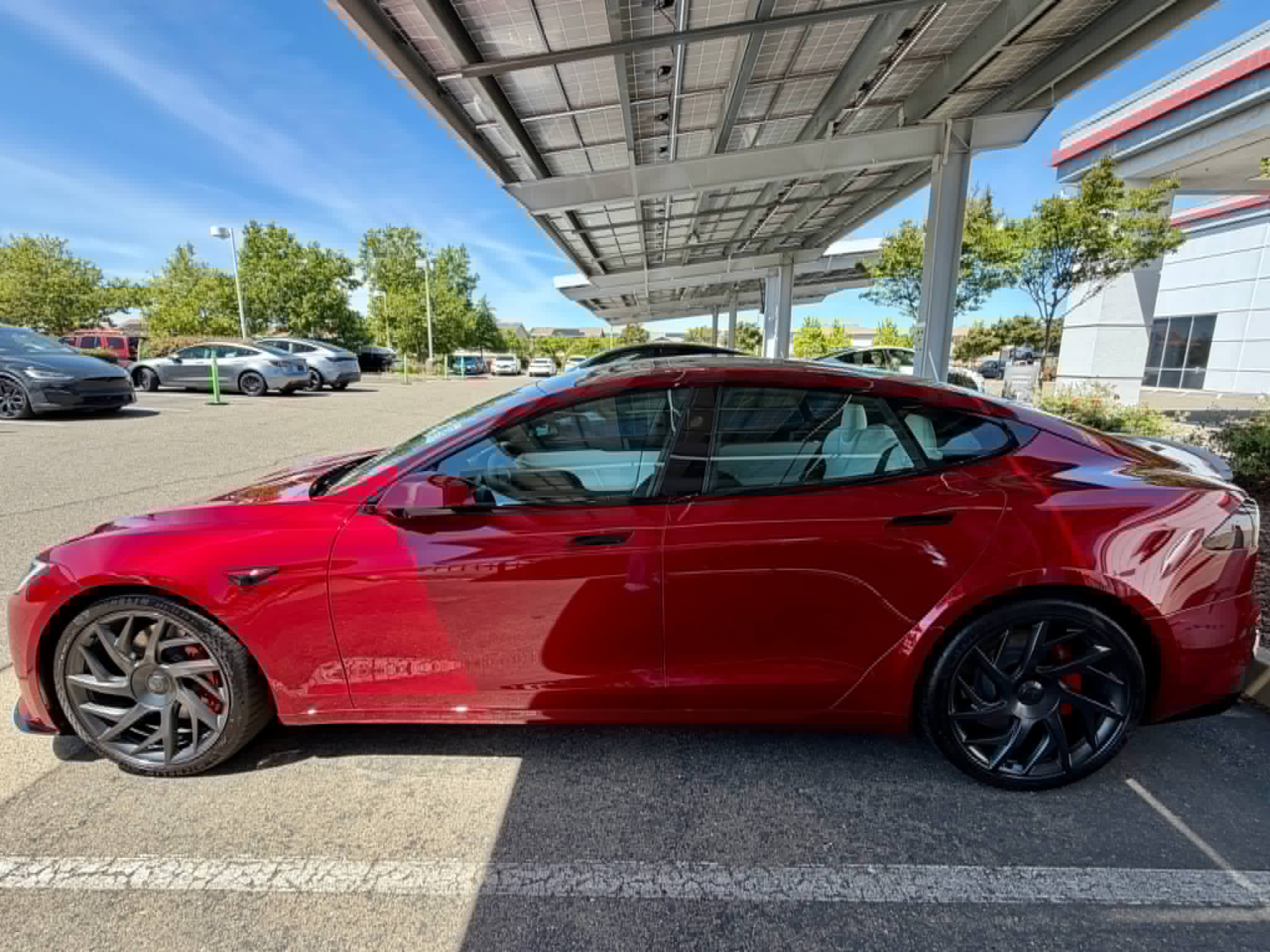 2026 Tesla Model S Plaid rear angle